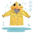 thumbnail image 4 of Baby Boy Girl Duck Raincoat Kid Cartoon Hoodie Zipper Rain Jacket Outfits for 3-5T, 4 of 8