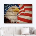 thumbnail image 2 of wall26 Canvas Print Wall Art Wood Panel Effect Statue of Liberty American Flag Stars Cultural Historic Digital Art Modern Art Decorative Global Patriotic for Living Room, Bedroom, Office - 32x48, 2 of 5