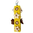 thumbnail image 3 of Interactive Parrot Beak Grinding Toy, Wooden Pinecone Chew Stick for Medium & Large Parrots, Durable Boredom Relief Bird Toy (Yellow), 3 of 6