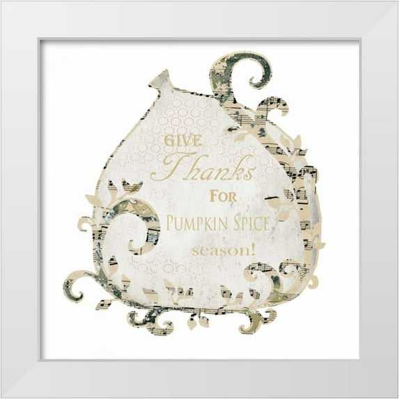 Ogren, Sarah 12x12 White Modern Wood Framed Museum Art Print Titled - Pumpkin Spice