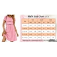 thumbnail image 4 of UVN Womens Summer Dresses Short Petal Sleeve Crew Neck Midi Sundress for Women A-Line Flowy Dress with Pocket, 4 of 4