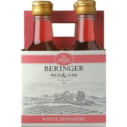 Beringer Main & Vine White Zinfandel Rose Wine, 4 Pack, 187ml Bottles
