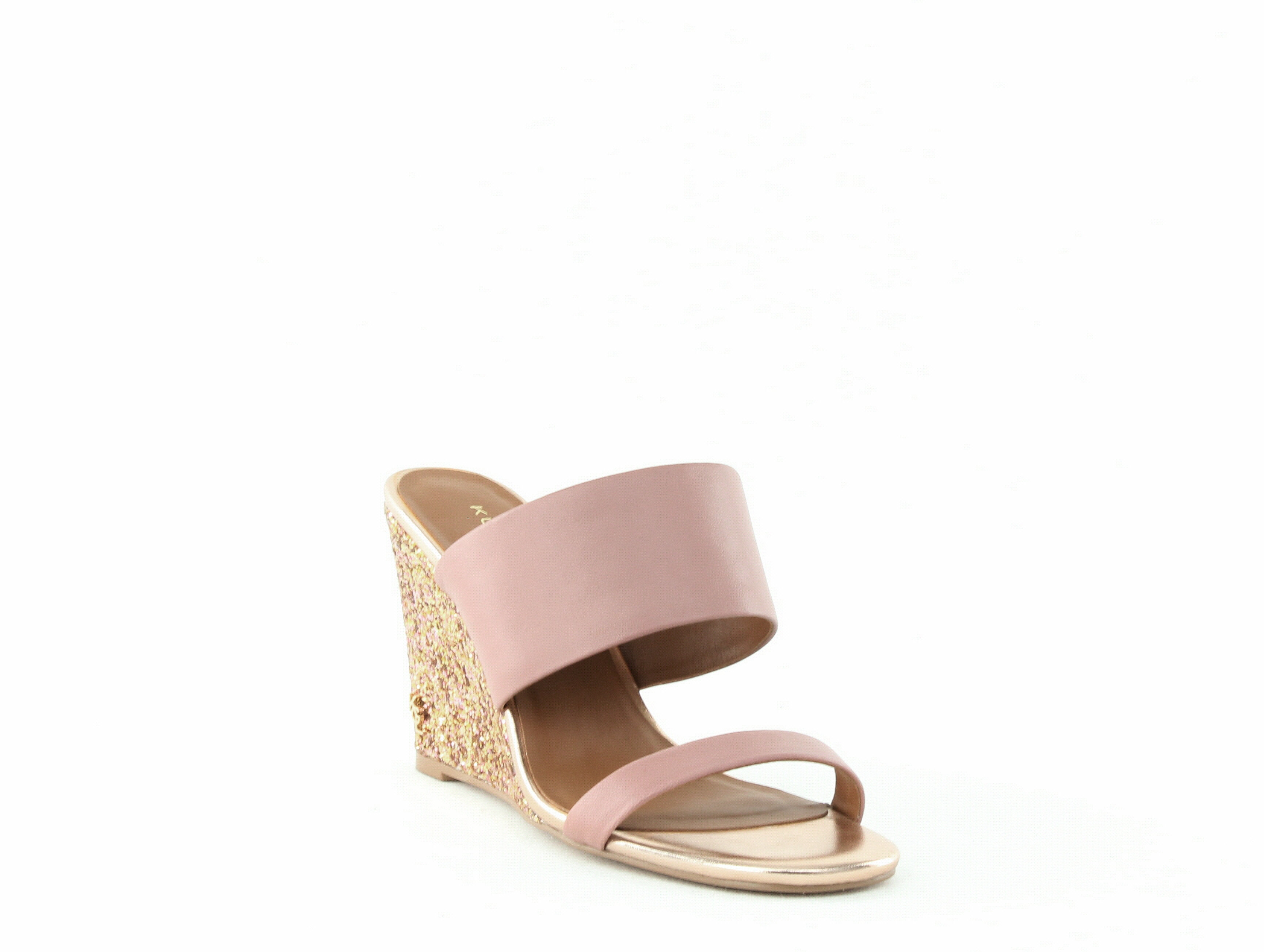 dusky pink wedge shoes