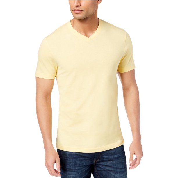 Camiseta básica Club Room SS para hombre, amarilla, pequeña
