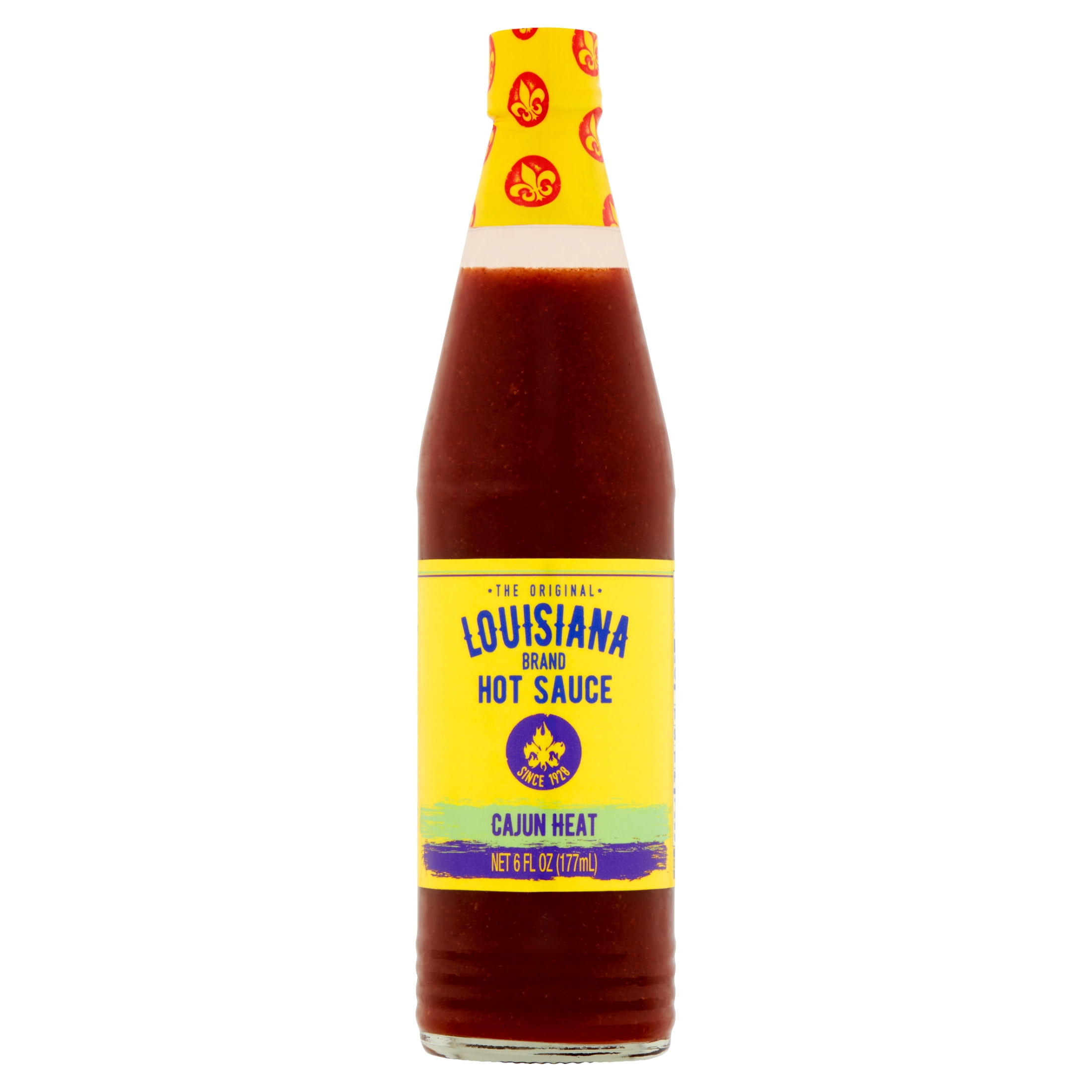(6 pack) The Original Louisiana Brand Hot Sauce, Cajun Heat, Shelf-Stable, 6 fl oz Bottle