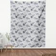 thumbnail image 4 of Ambesonne Floral Fabric by the Yard Upholstery, Abstract Colored Design Art, 1 Yard, Blue Violet and Grey, 4 of 5