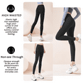 thumbnail image 4 of REDESS 2 Pack High Waist Ankle Yoga Leggings for Women Size M -Black, 4 of 6