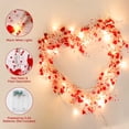 thumbnail image 3 of Valentine's Day Decoration Valentine's Day Flower Ring Light Red Heart shaped Light String Battery Powered Home Bedroom Romantic Valentine's Day Decoration, 3 of 6