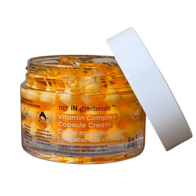 masque BAR My Ingredients Crema hidratante facial en cápsulas con manteca de karité, complejo vitamínico de niacinamida, hidratación instantánea de la piel seca, mejora la textura de la piel, crema fa