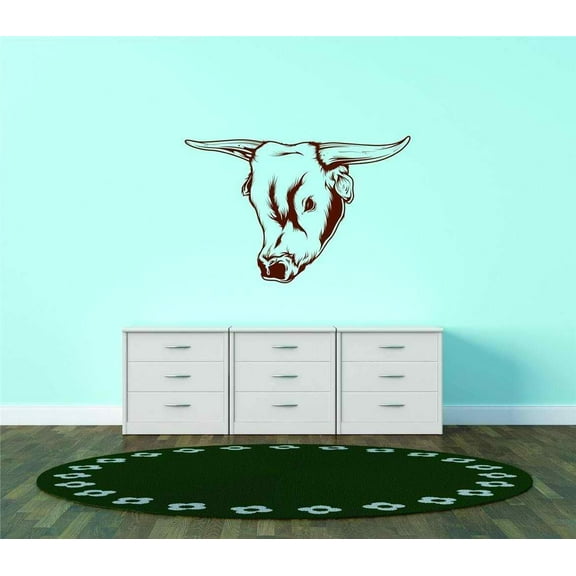 Wall Design Pieces Bull Head Rodeo Animal 15x15