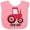 Pink and White, variant on Inktastic Farming Red Tractor Farm Baby Boys or Girls Baby Bib