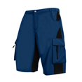 thumbnail image 5 of Havenre Men's Mountain Bike Shorts Button Elastic Waist Stretch Hiking Cargo Shorts Quick Dry with Zipper Pocket for Bicycle Cycling Casual Golf Dark Blue XXL, 5 of 8