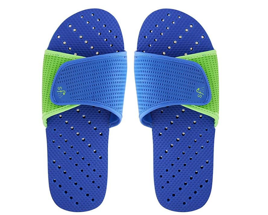 Showaflops Womens Antimicrobial Shower /& Water Sandals for Pool Neoprene Slide Dorm and Gym Beach