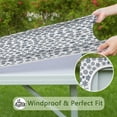 thumbnail image 6 of Blue Christmas Snowflake Pattern Square Fitted Tablecloth with Elastic Edge,Square Table Cover,Washable Elastic Table Cover for Home Kitchen Party Decor 36"x36", 6 of 6