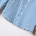 thumbnail image 4 of pstuiky camisa de manga larga para hombre, Camisa tipo cárdigan de manga larga con solapa y botones de color liso para hombre camisetas de hombre m, 4 of 9