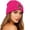 Hot Pink, variant on Womens Hat Embroidered Printed Fashionable Casual Ear Protection Hat Knitted Hat