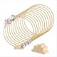 thumbnail image 1 of 12 Piezas de Cinta Central de Floral de Metal de 12 Pulgadas, 12 Soportes de Madera para Decoración de Mesa, Decoración de Boda DIY, Colgante de Pared, 1 of 7