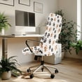 thumbnail image 3 of SEANATIVE Universal Office Chair Slipcover Stretchable Desk Chair Protector for High Back Chairs Removable Washable Computer Chair Cover for Home Office Dorm Decor, S, Paw Print, 3 of 7