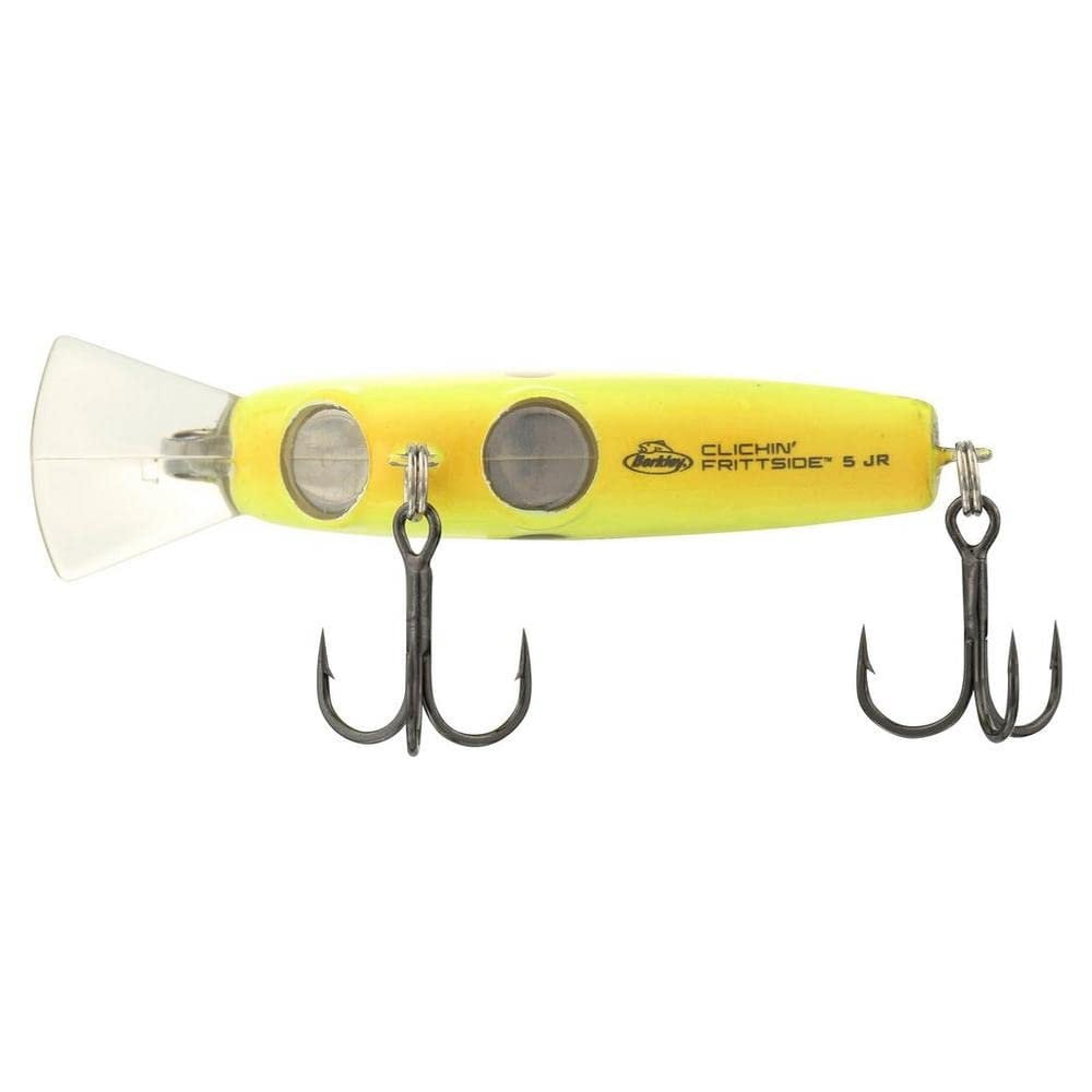 Berkley Clickin’ Frittside Lure, Black Chartreuse, 5 Junior (1/4 oz)
