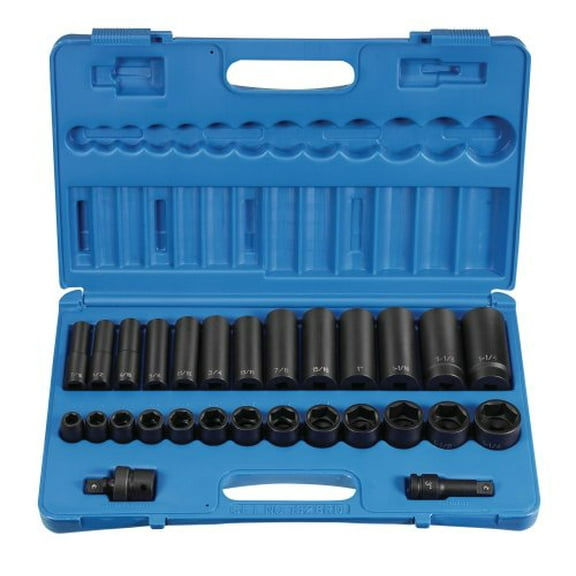 Grey Pneumatic (1328RD) 1/2" Drive 28-Piece Standard/Deep Socket Set