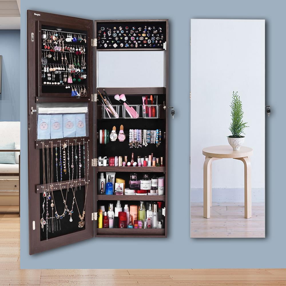 Ktaxon New Large Jewelry Mirror Organizer Armoire Wall/Door
