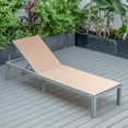 thumbnail image 6 of LeisureMod Marlin Modern Grey Aluminum Outdoor Patio Chaise Lounge Chair with Square Fire Pit Side Table Perfect for Patio, Lawn, and Garden, 6 of 21