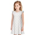 thumbnail image 1 of Balery Travel Around The World Airplane Camisón de princesa para niñas, pijama de algodón con mangas abullonadas, suave y bonito.-Large, 1 of 6