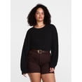 thumbnail image 2 of Scenario Women's Oversized Tee with Long Sleeves, Sizes XS-XXXL, 2 of 6