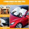thumbnail image 7 of HOMEYA Dog & Cat Tesla Model Y / Model 3 Sunshade, 240T Car Sun Shields for Windshield, Foldable Front Window Sun Shade Sun Visor for UV Rays Protection, 7 of 7