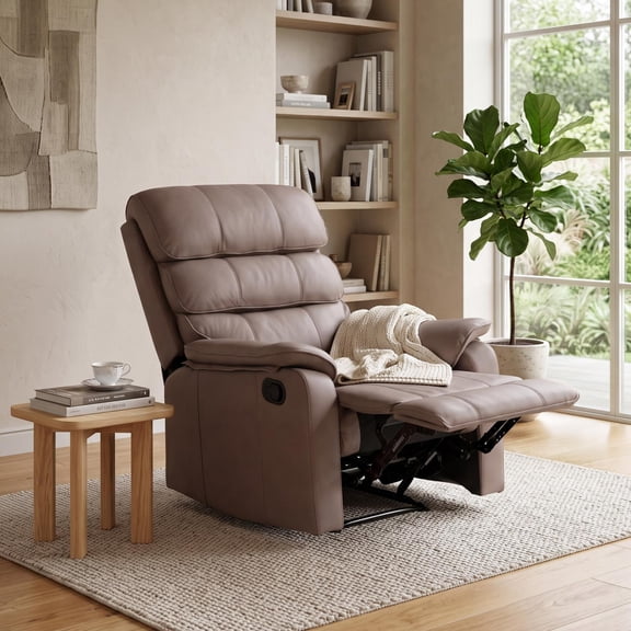 Sillón Reclinable De Tela Reposet Manual Individual beige