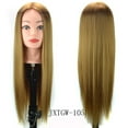 thumbnail image 2 of Hair Styling Practice Mannequin Head with High-Temperature Silk Hair, 60cm Length for Cutting and Braiding Training, Silicon Base for Salon Students, 2 of 3