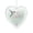 A003- Style C, variant on Heart Shaped Cardinal Ornament with Frosted Green Glass Design, Sympathy Gift for Loss of Loved One, Remembrance Gift for Loss in Loving Memory 1 Pack