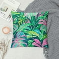 thumbnail image 2 of Chilfamy Watercolor Green Leaves Pillowcase Tropical Palm Leaf Throw Pillow Covers Summer Style Super Soft Square Sofa/Baby Room/Living Room/Crib/Home Decor 20x20in, 2 of 5
