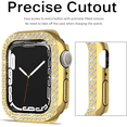thumbnail image 5 of For Apple Watch Series 7 41 mm, Luxurious Crystal Rhinestone Rigid PC Frame Case Apple Watch Series 7 - All-Around Bumper Case (gold), 5 of 5