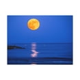 thumbnail image 2 of Super Moon over Seascape Sea Canvas Wall Art for Home Decor Ready-to-Hang, 2 of 18