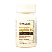 Major Aspirin Analgesic EC Regular Strength Remove Orange 325 mg, 100 ct