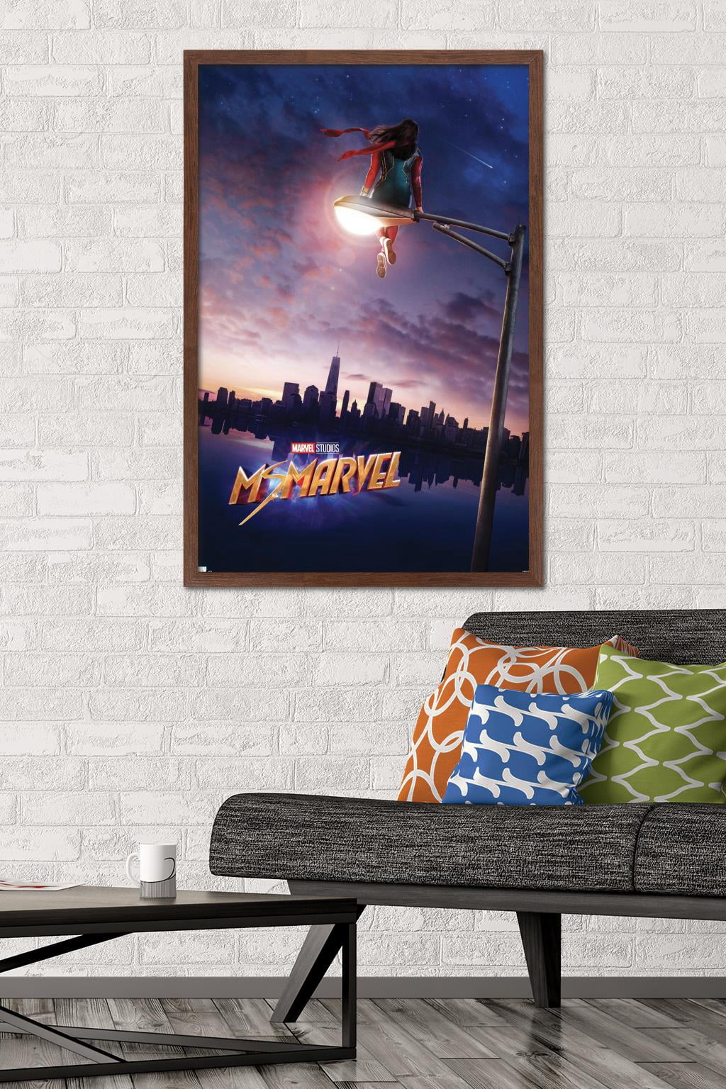 Marvel Ms. Marvel - Teaser One Sheet Wall Poster, 22.375" x 34" Framed