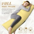 thumbnail image 5 of Bingfone Body Pillow Cover Long Pillow Case With Zipper Decorative Bedding Pillowcase 20"X54" Soft Cushion Pillow Case For Bedroom-Yellow Gingham, 5 of 8