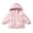 Pink, variant on Fancifize Winter Warm Puffer Jacket for Girls, Zip Up Long Sleeve Hooded Coat, Kids Lightweight Cozy Outerwear with Pockets 3-12Y