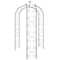 thumbnail image 3 of vidaXL Garden Arch Black Powder-Coated Steel Ø70.9x100.4 in Durable, 3 of 8