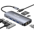 thumbnail image 1 of ABLEWE HUB USB C, 8 en 1 Adaptador USB C a hdmi 4K,USB 3.0 3 Puertos,Lector Tarjetas SD/TF,Puerto Gi, 1 of 6