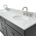 thumbnail image 5 of Ariel Hamlet 73 In. Double Oval Sink Vanity With 0.75 In. Carrara White Countertop In Black, 5 of 11
