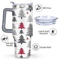 thumbnail image 3 of Christmas 40 Oz Tumbler with Handle Lid and Straw Stainless Steel Double Walled Vacuum Insulated Cup Merry Christmas Gifts Tumbler for Women Men Friends Outdoor Indoor, 3 of 6