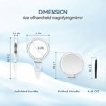 thumbnail image 3 of 30x Magnifying Mirror, Magnifying Mirror With Stand And Tweezers, Handheld Mirror With 30x/1x Magnification, Compact Mirror For Traveling, 30x Makeup, 3 of 4