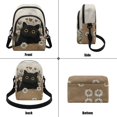 thumbnail image 7 of TSOVTHRID Small Crossbody Bag for Women Trendy Cell Phone Purse Wallet with Adjustable Strap Women's Shoulder Bag Handbags, Black Cat Daisy Heart Beige Print, 7 of 7