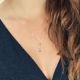 thumbnail image 3 of Gem Stone King 925 Silver and 10K Yellow Gold Pink Moissanite and White Lab Grown Diamond Pendant Necklace for Women (0.58 Cttw, Gemstone, Heart Shape 5MM, with 18 inch Chain), 3 of 3