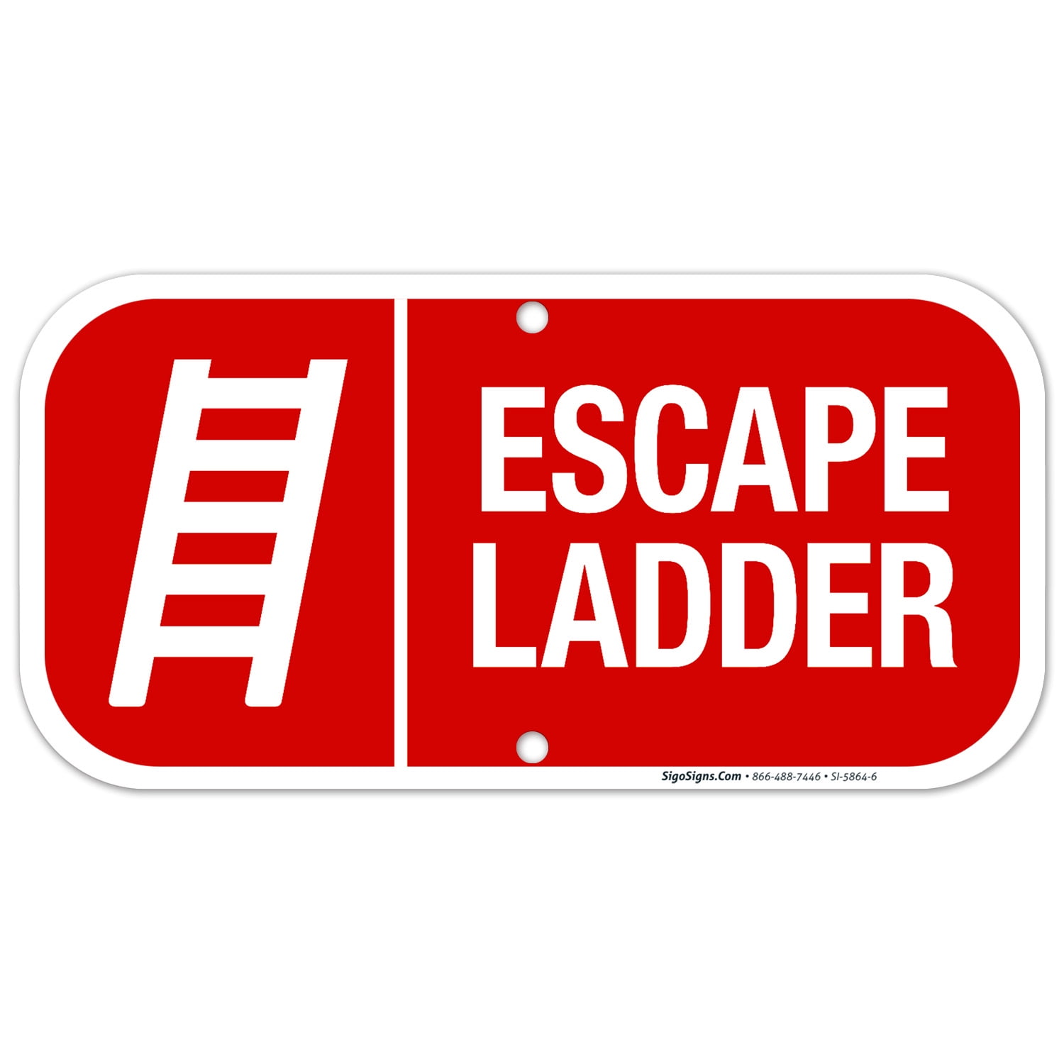 Escape Ladder Sign, Fire Safety Sign,
