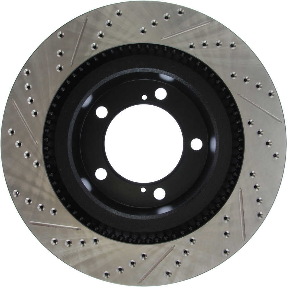 StopTech 127.44156L StopTech Sport Rotors; Drilled And Slotted; Front Left;