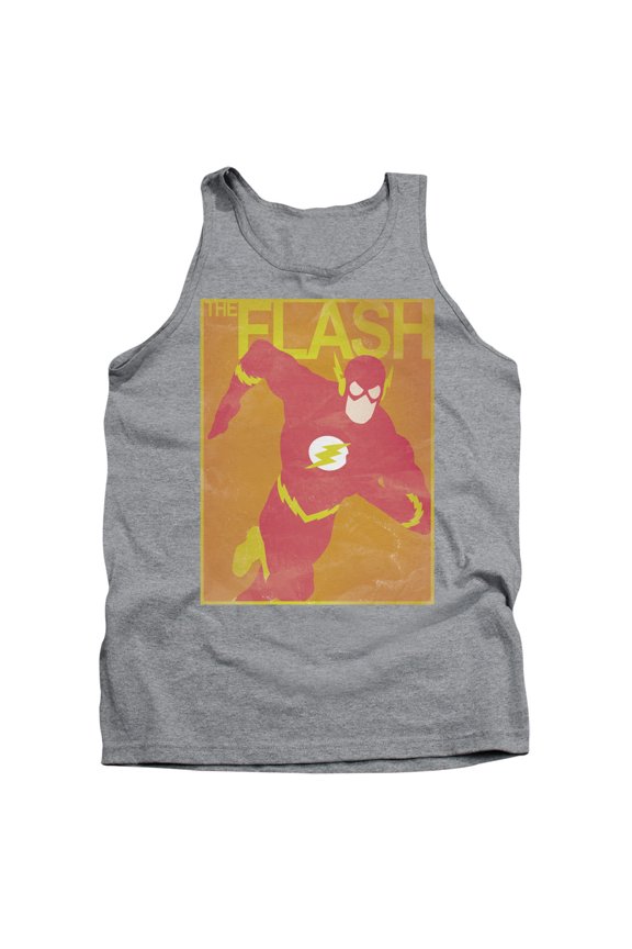 JLA Justice League Simple Flash Poster Adult Tank Top Athletic Heather