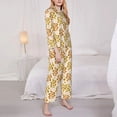 thumbnail image 5 of Wukai Hand Drawn Snake Print Women's Pajama Set - Soft Long Sleeve Sleepwear for Comfort and Style-Small, 5 of 9